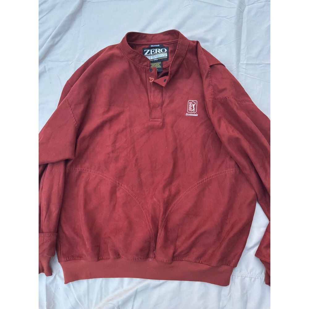 Gorpcore Mens Zero Restriction Golf Outerwear‎ Pullover L Red